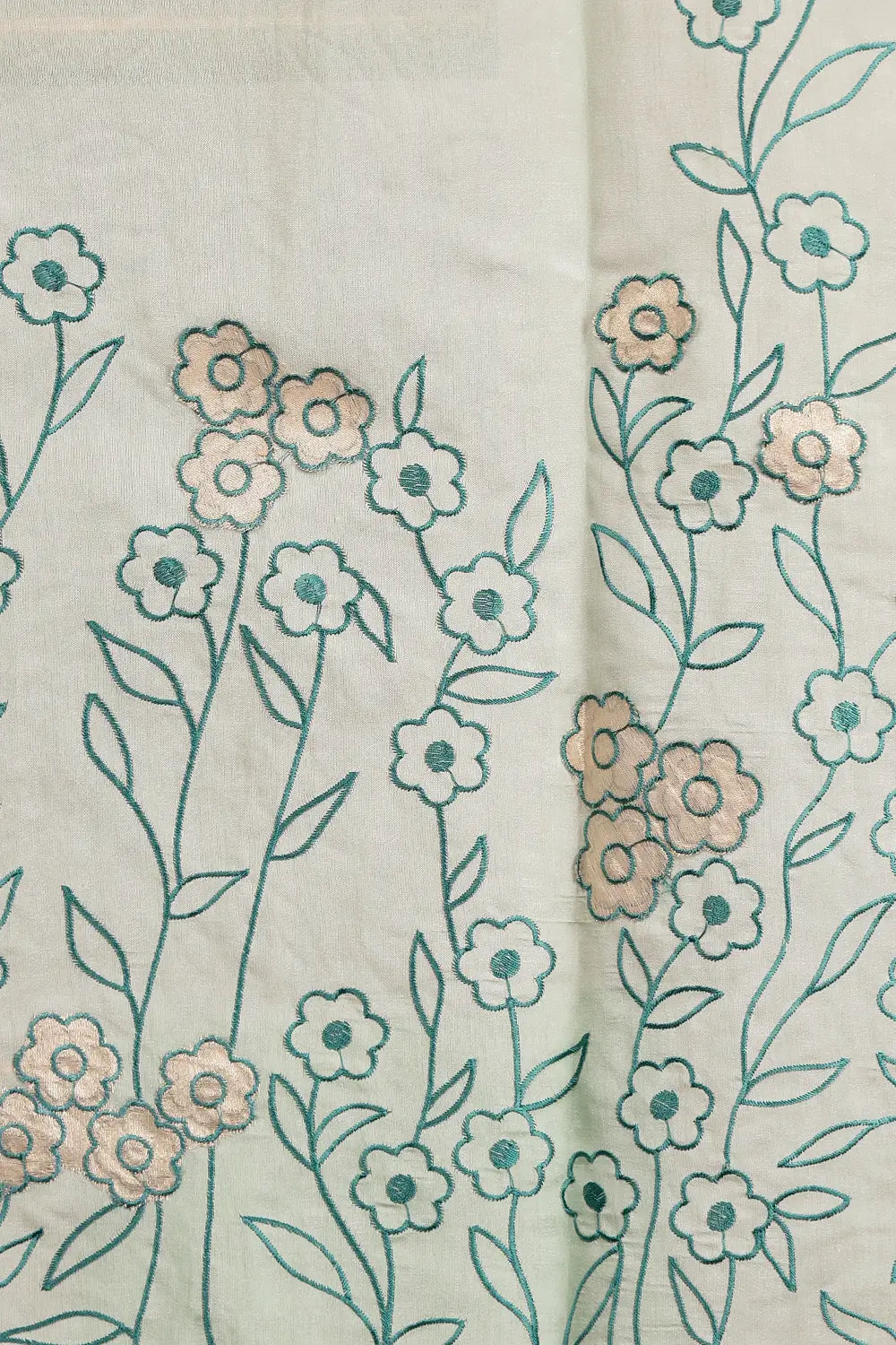 Pastel Green Tussar Tissue Saree