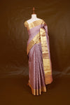 Pastel Lavender Tussar Saree - Seematti