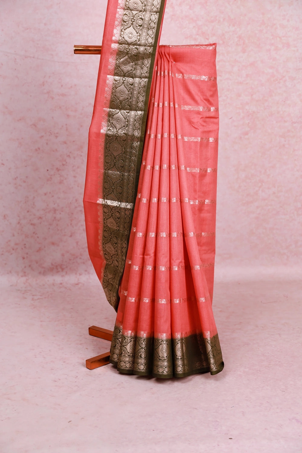 Peach Chiffon Saree