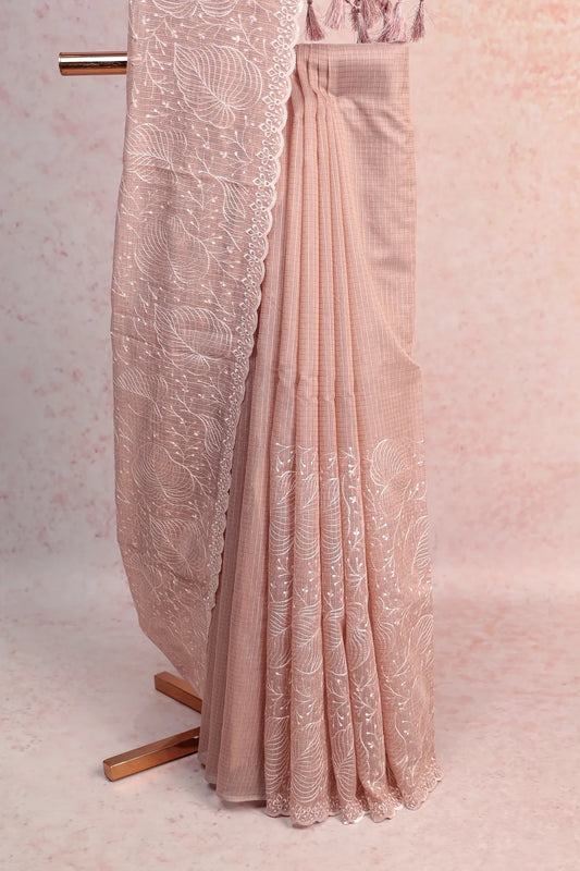 Peach Kota Saree