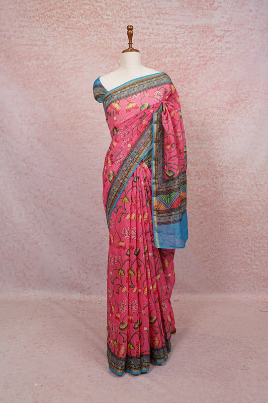 Peach Pink Kota Saree - Seematti