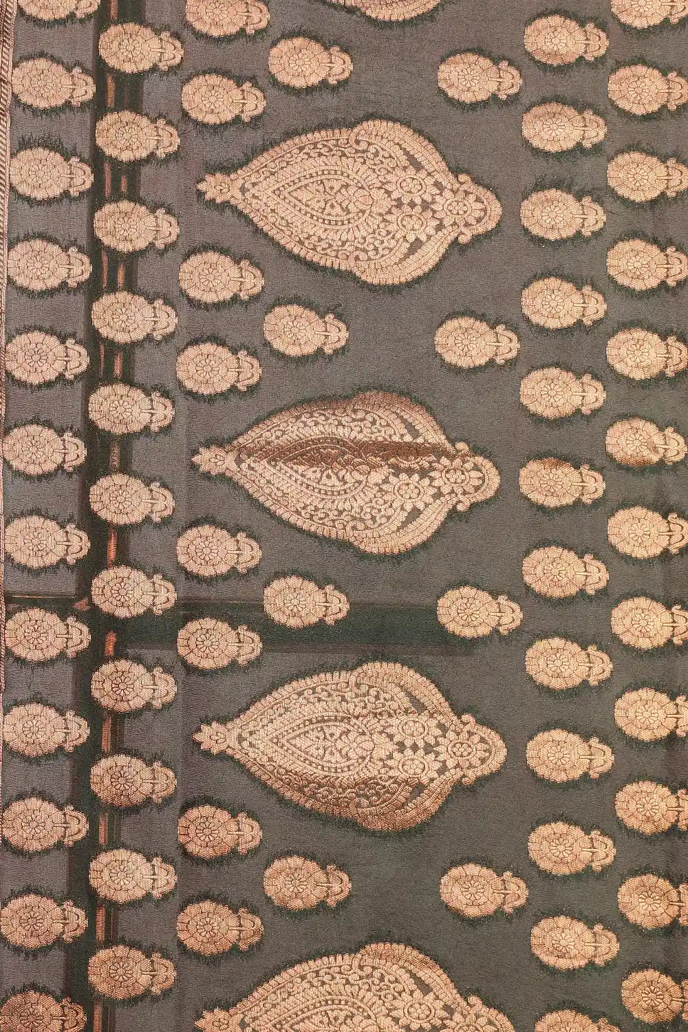 Peach Semi Banarasi Saree