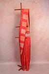 Peach Semi Jute Saree