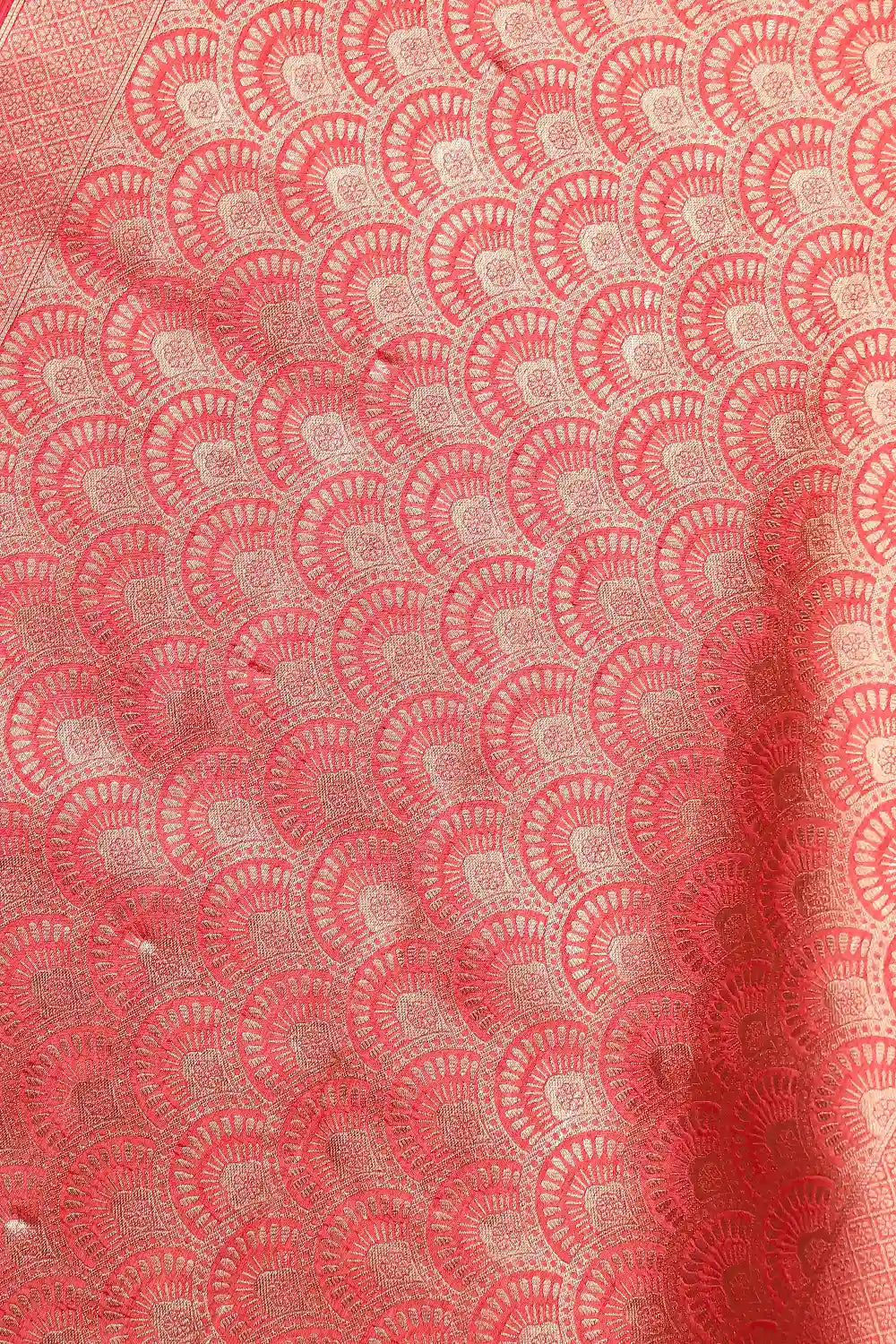 Peach Semi Jute Saree