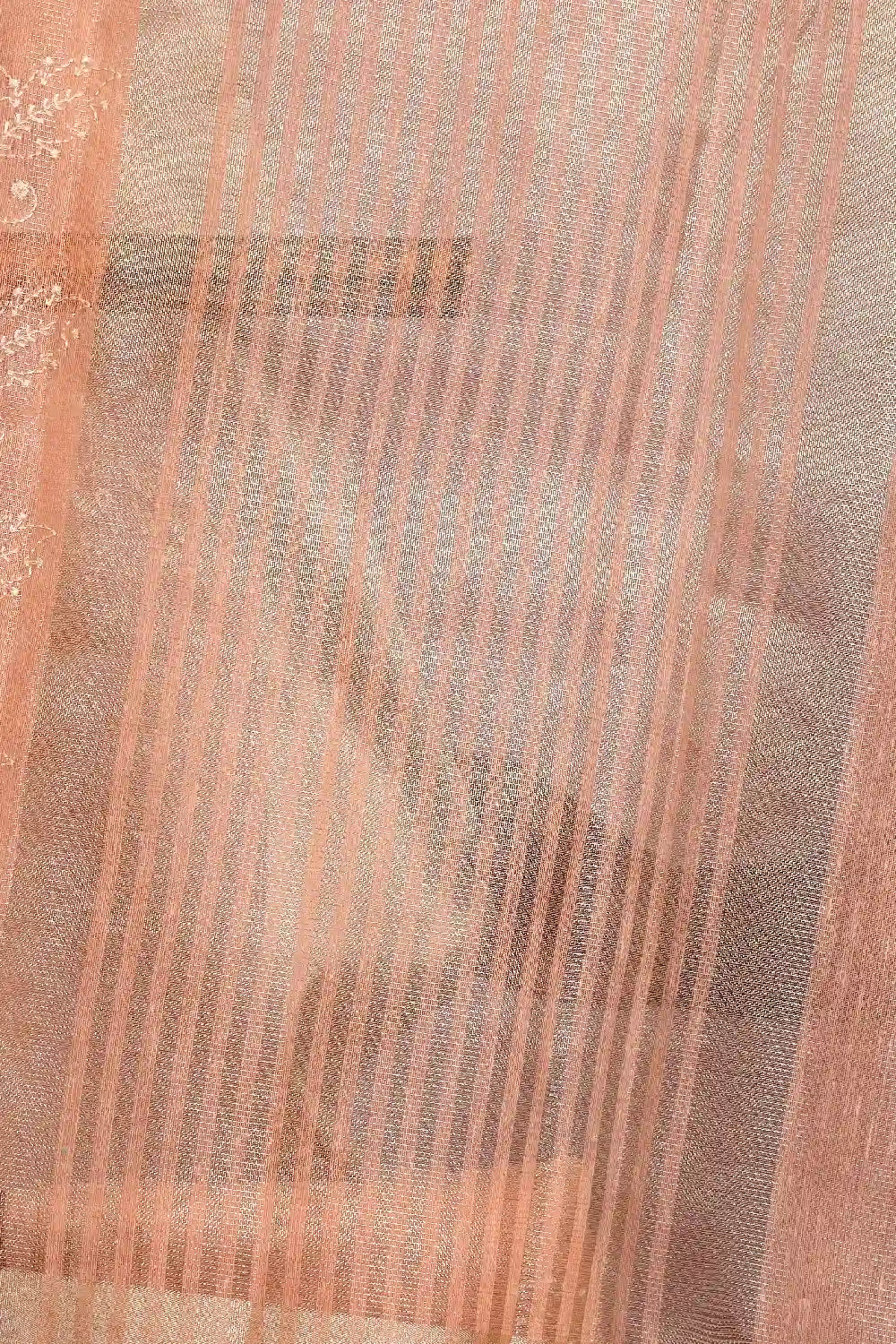 Peach Semi Tissue Organza Saree