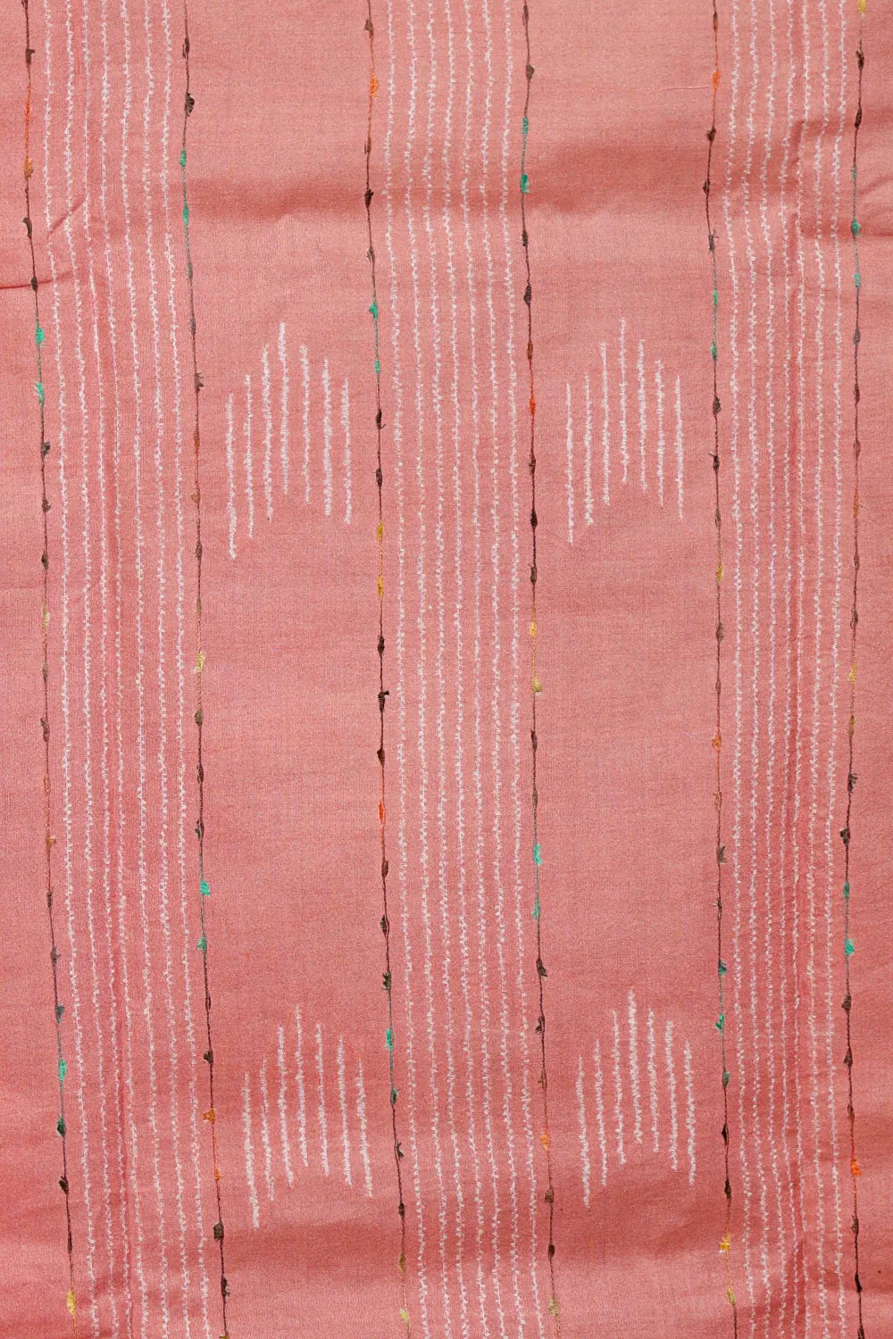 Peach Semi Tussar Saree