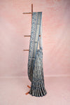 Peacock Blue Dola Silk Saree