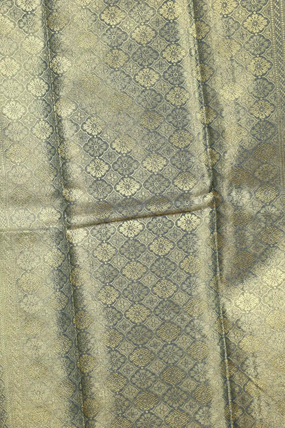 Peacock Blue Semi Tissue Saree - Seematti