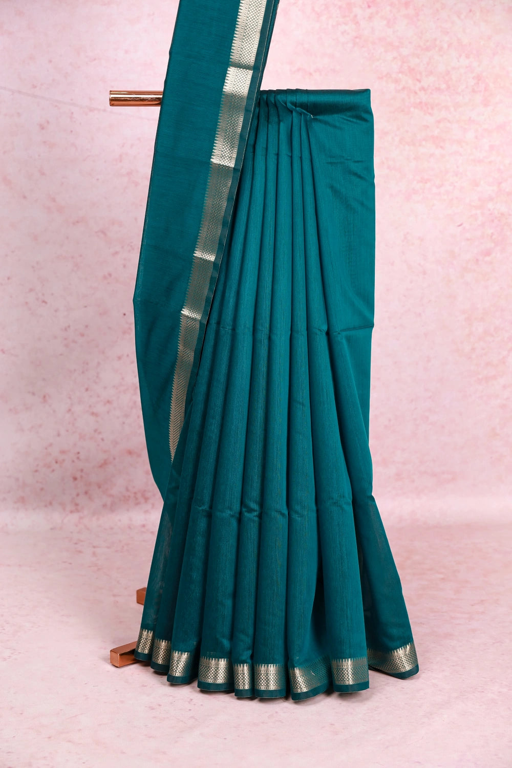 Peacock Green Mul Cotton Saree