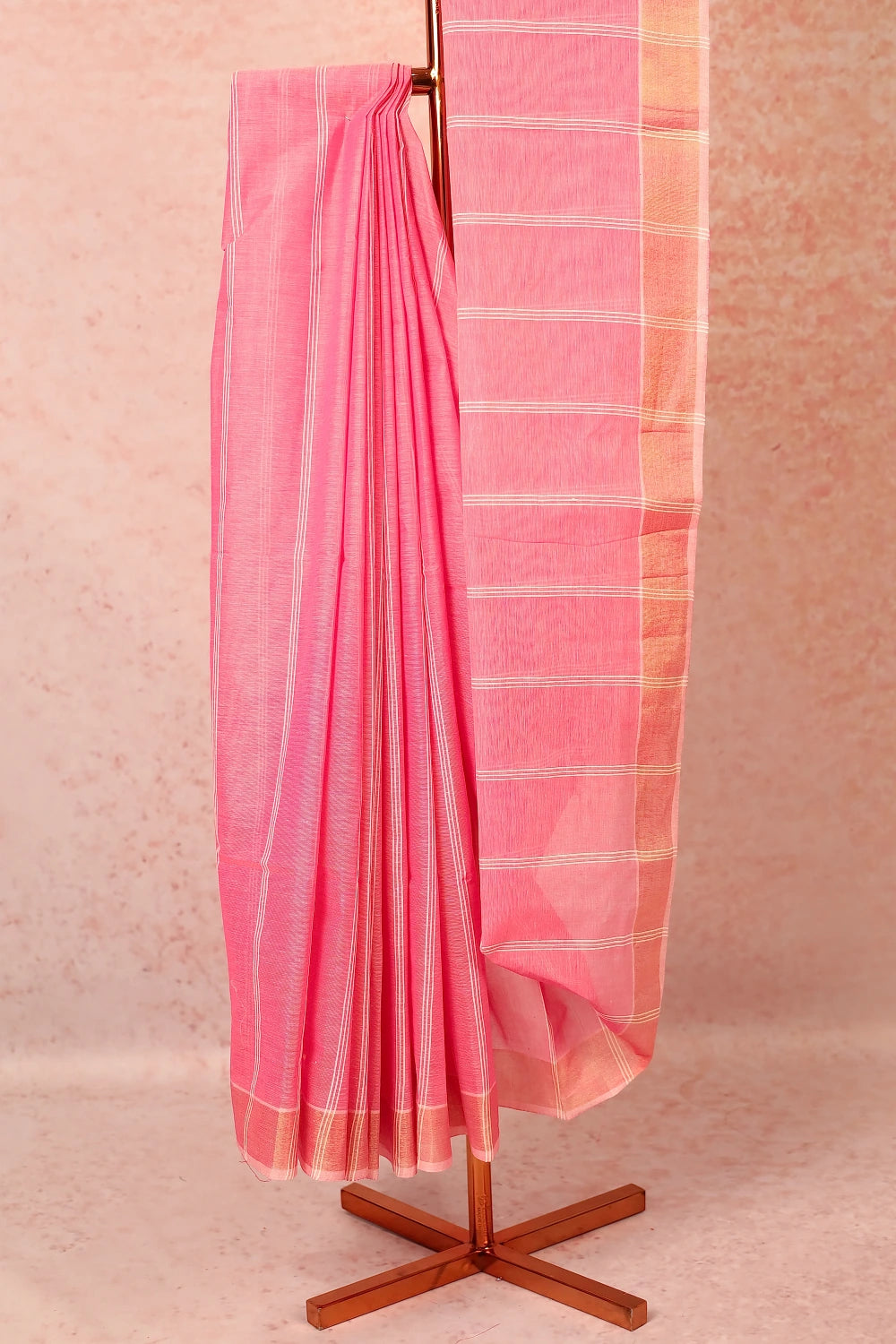 Pink Cotton Saree