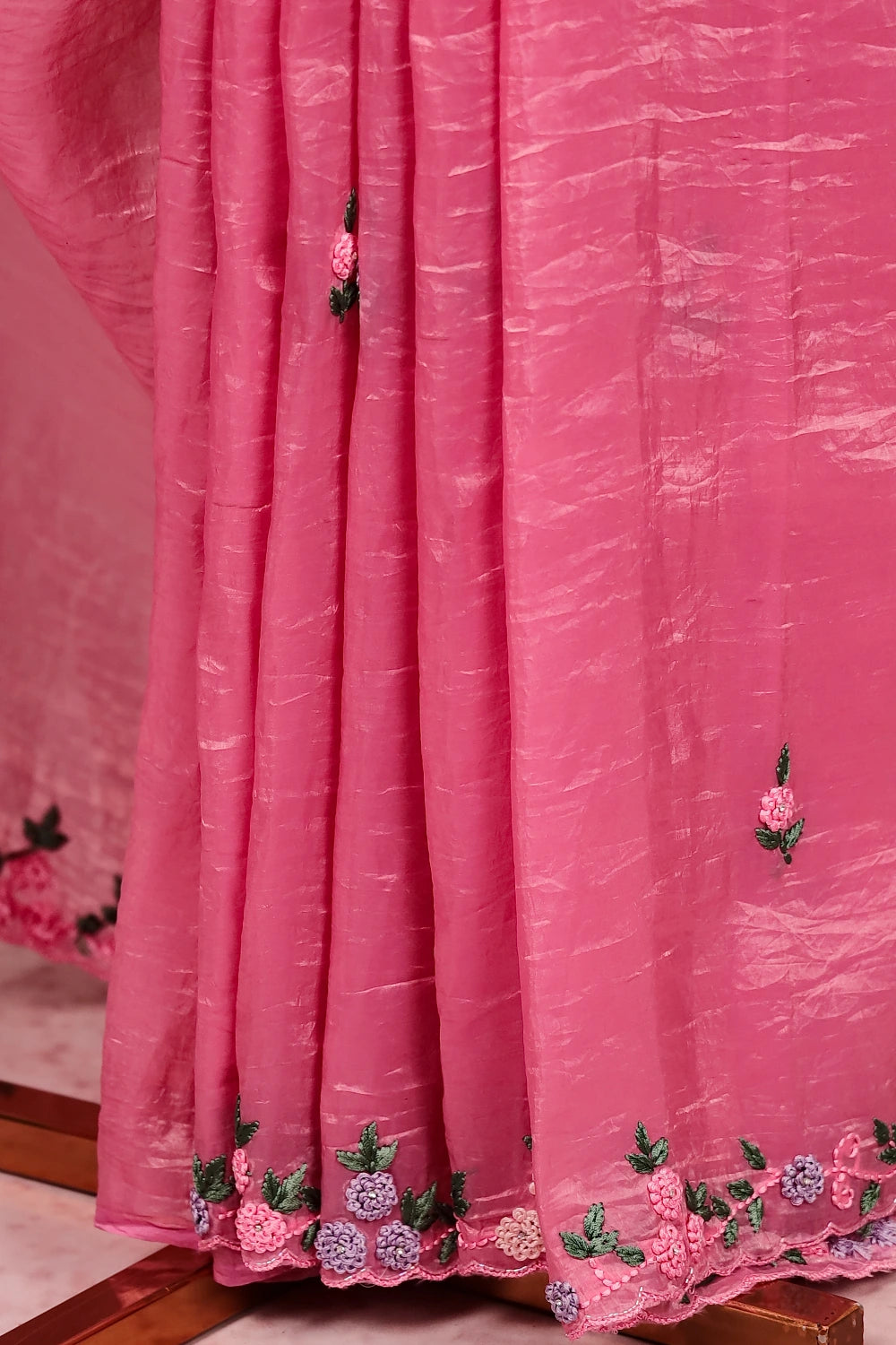 Pink Crush Organza Saree