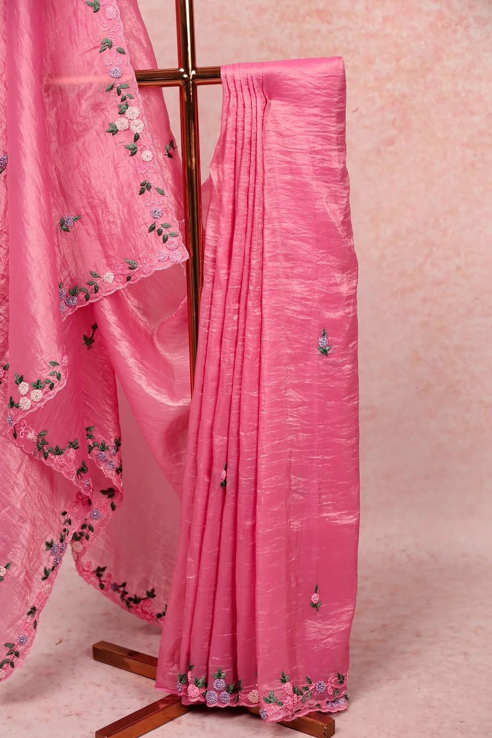 Pink Crush Organza Saree