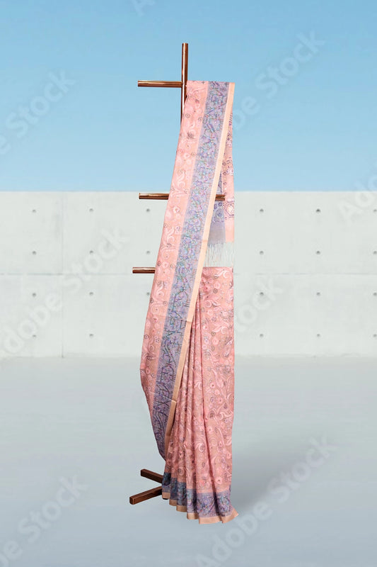 Pink Dhaka Cotton Saree