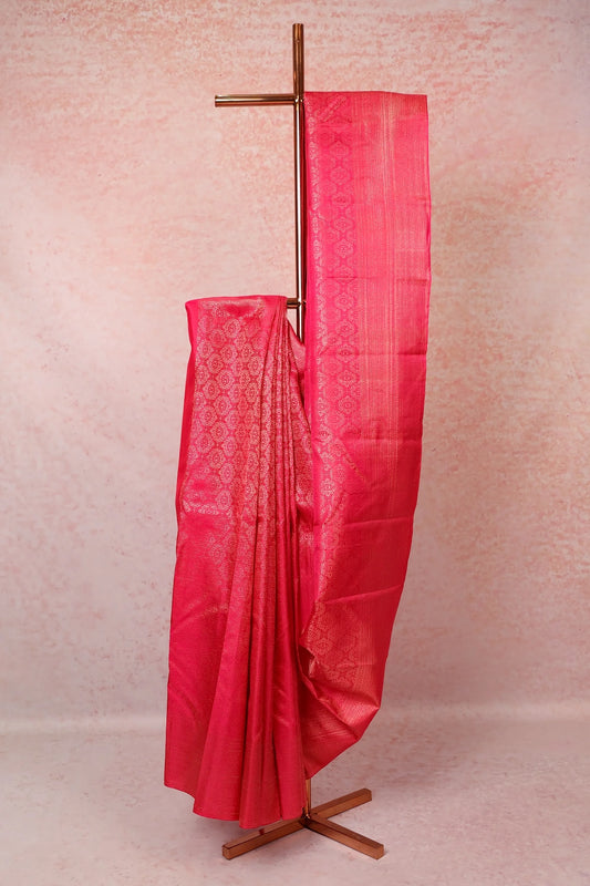 Pink Kancheepuram Silk Saree