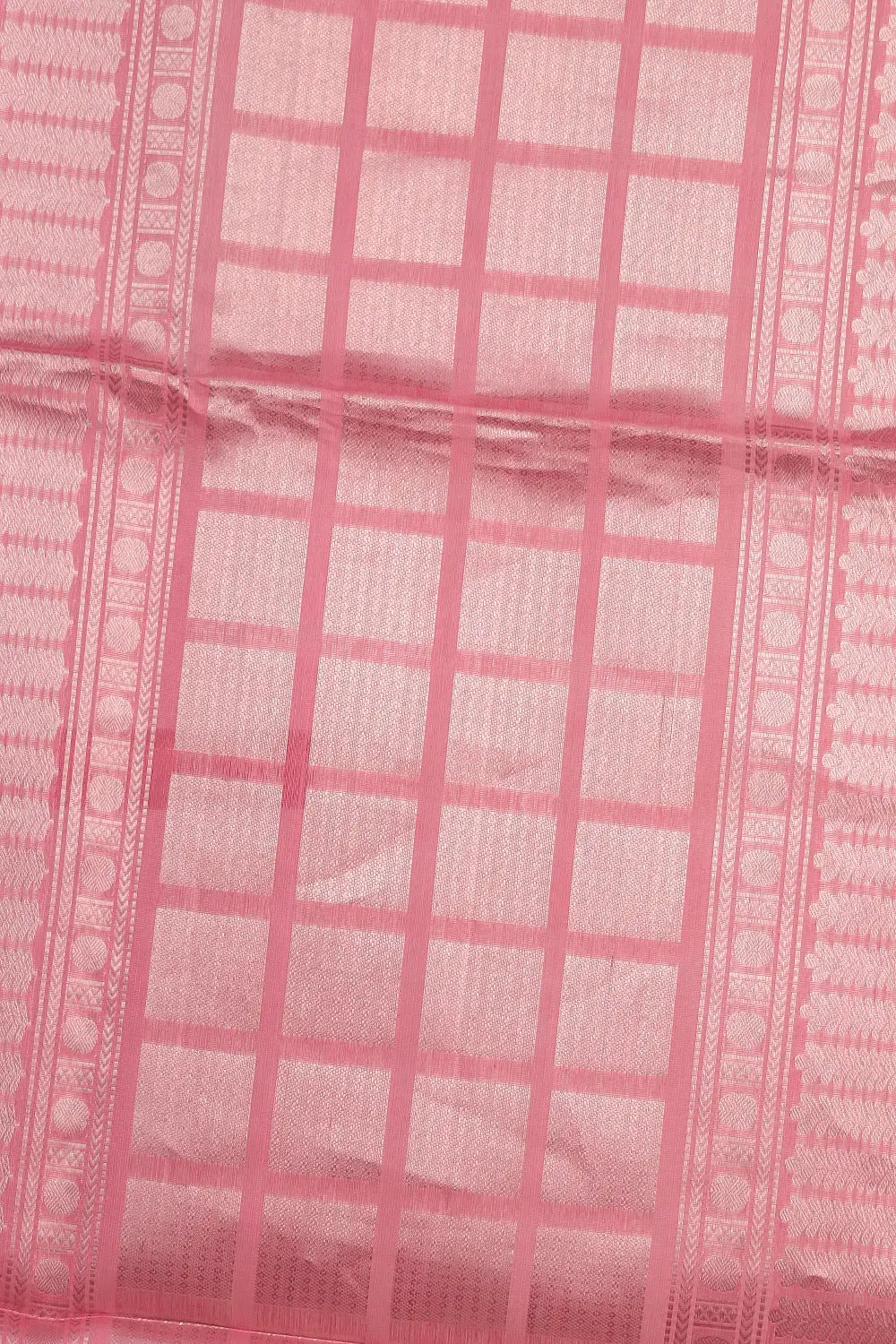 Pink Kora Silk Butta Saree With Designer Border - Seematti
