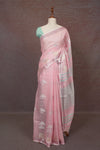 Pink Semi Linen Saree - Seematti