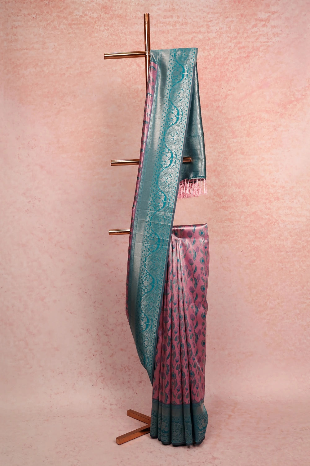 Pink Semi Silk Saree