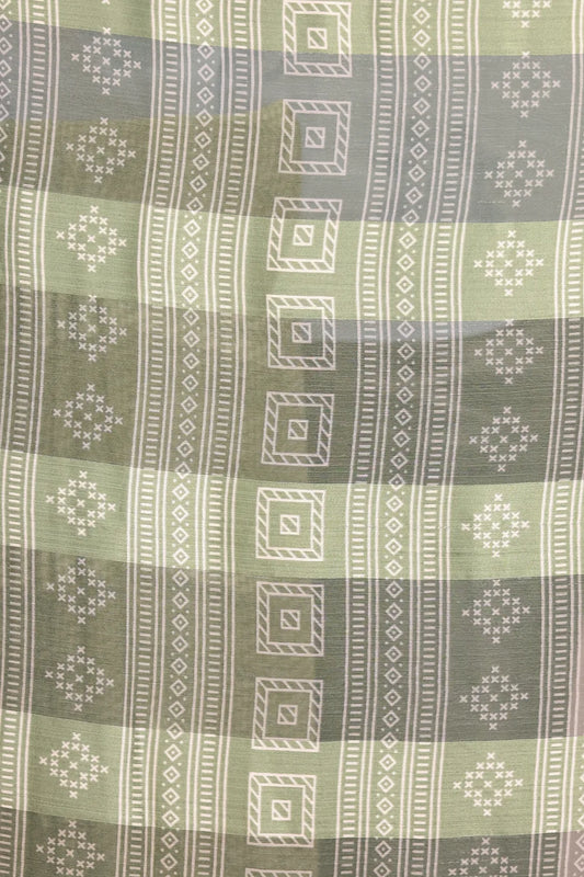 Pista Green Crepe Saree