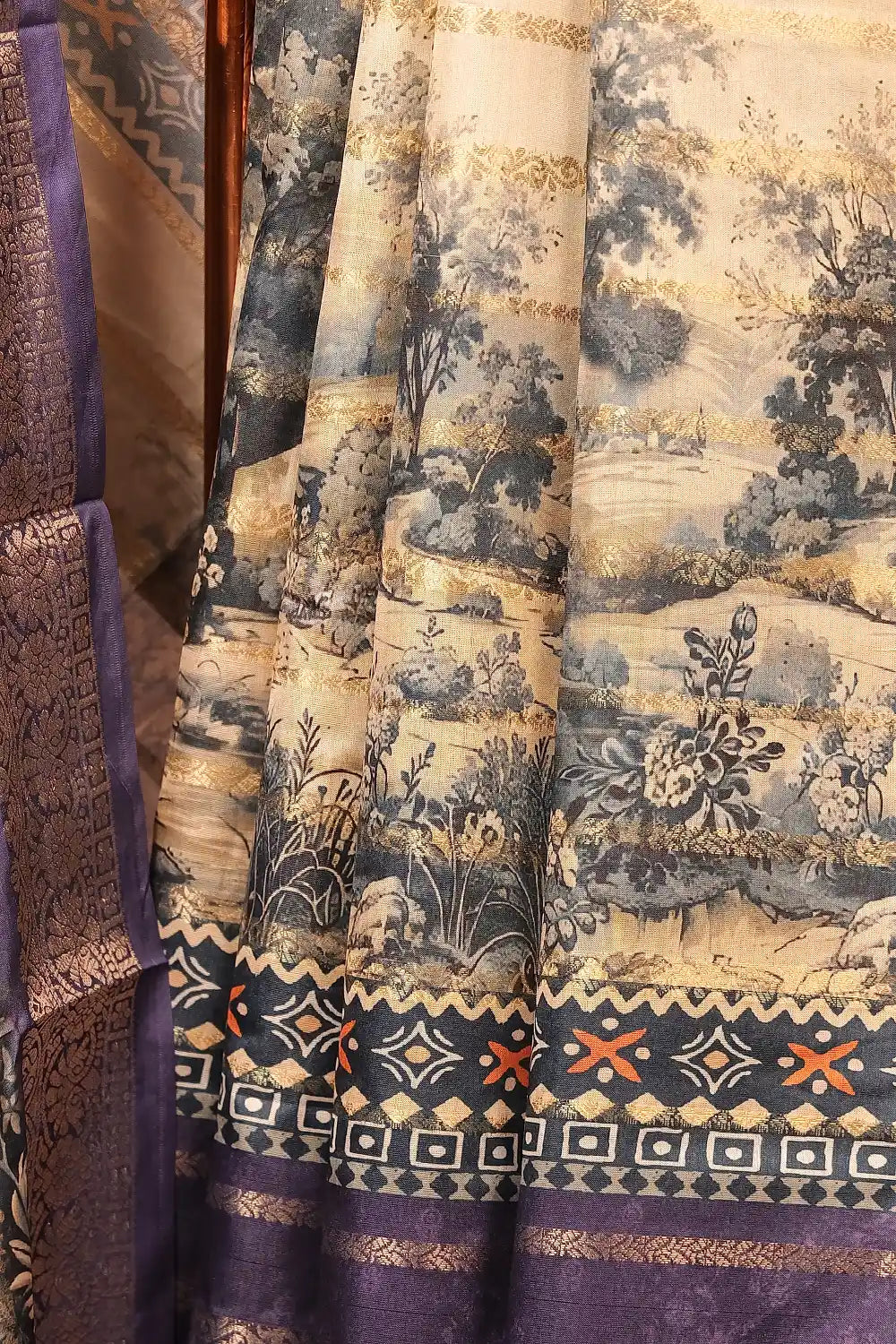Pista Green Semi Silk Saree