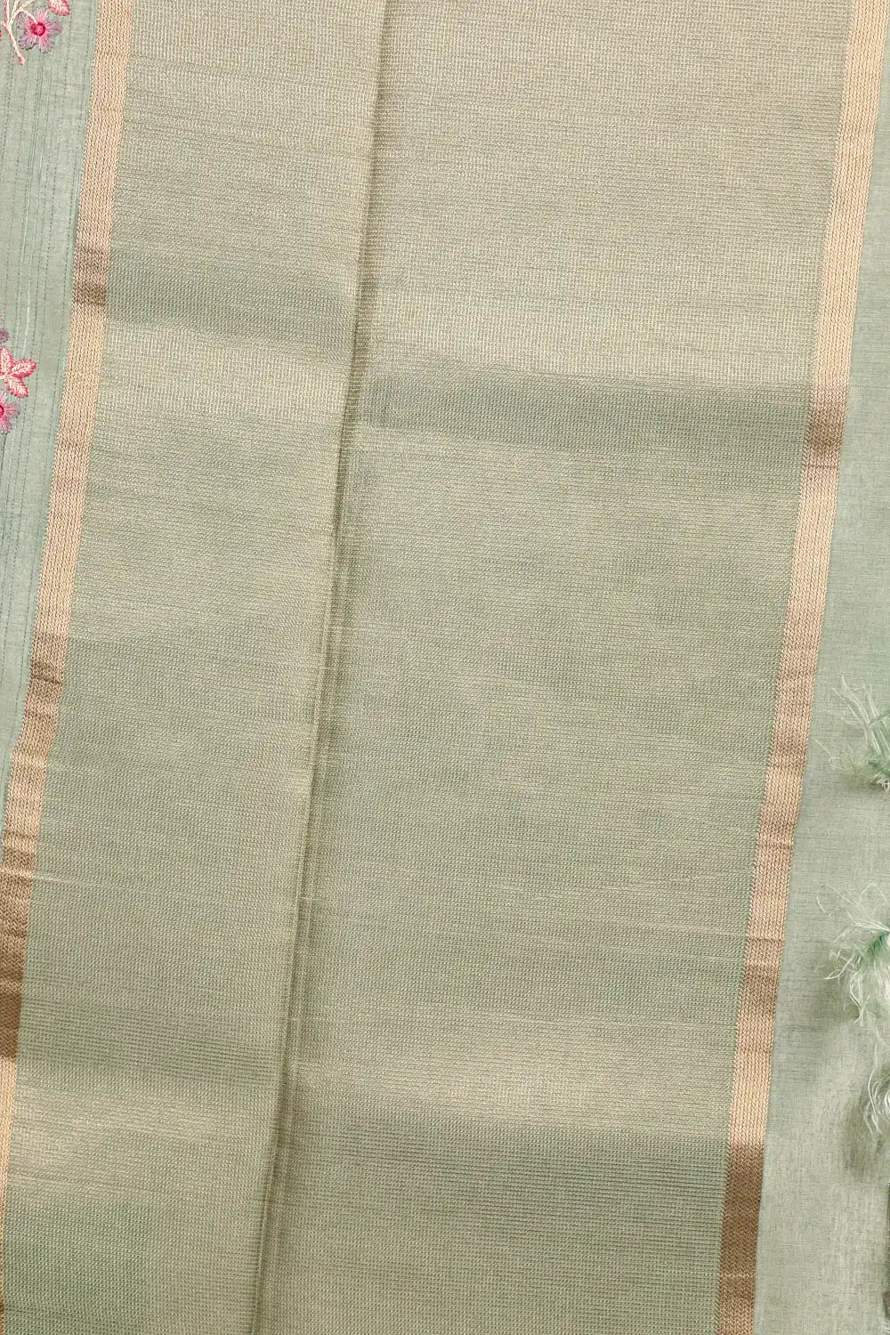 Pista Green Tussar Silk Saree
