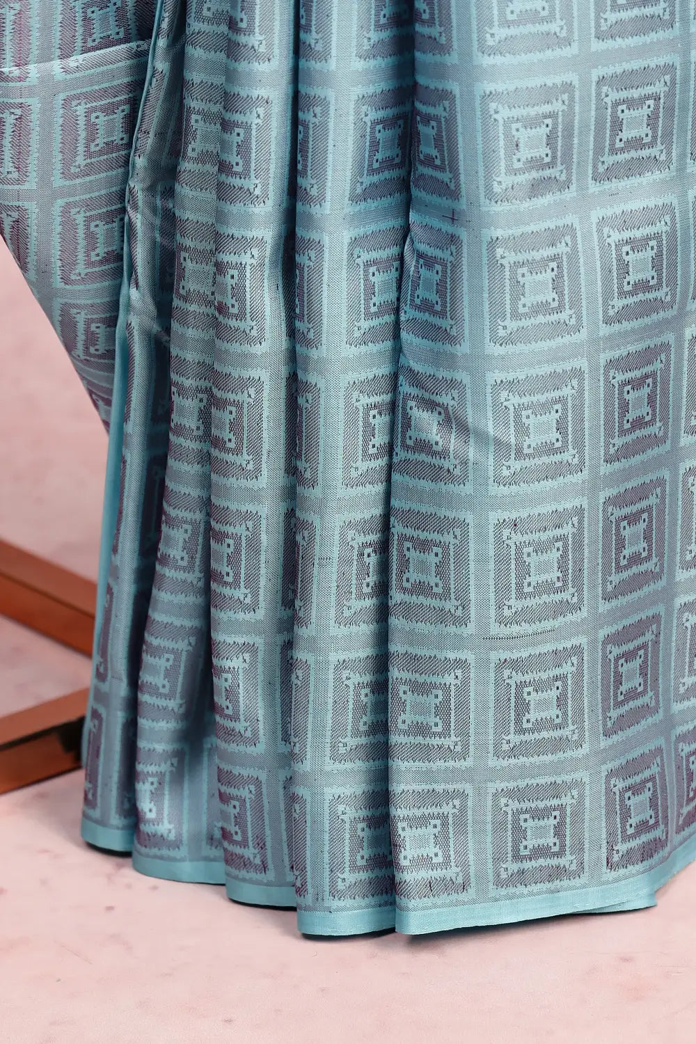 Powder Blue Kancheepuram Silk Saree