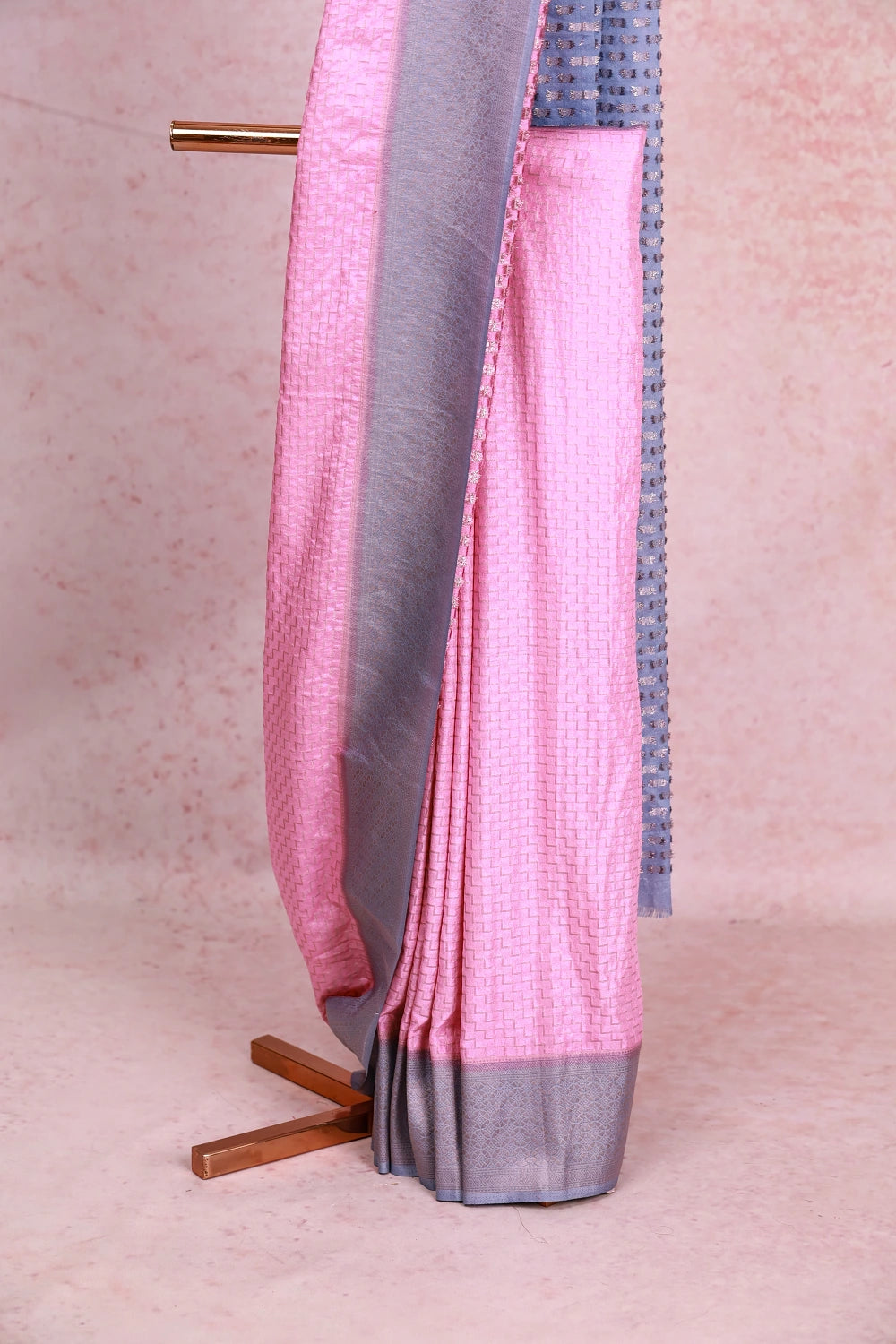 Powder Pink  Banarasi Georgette Saree