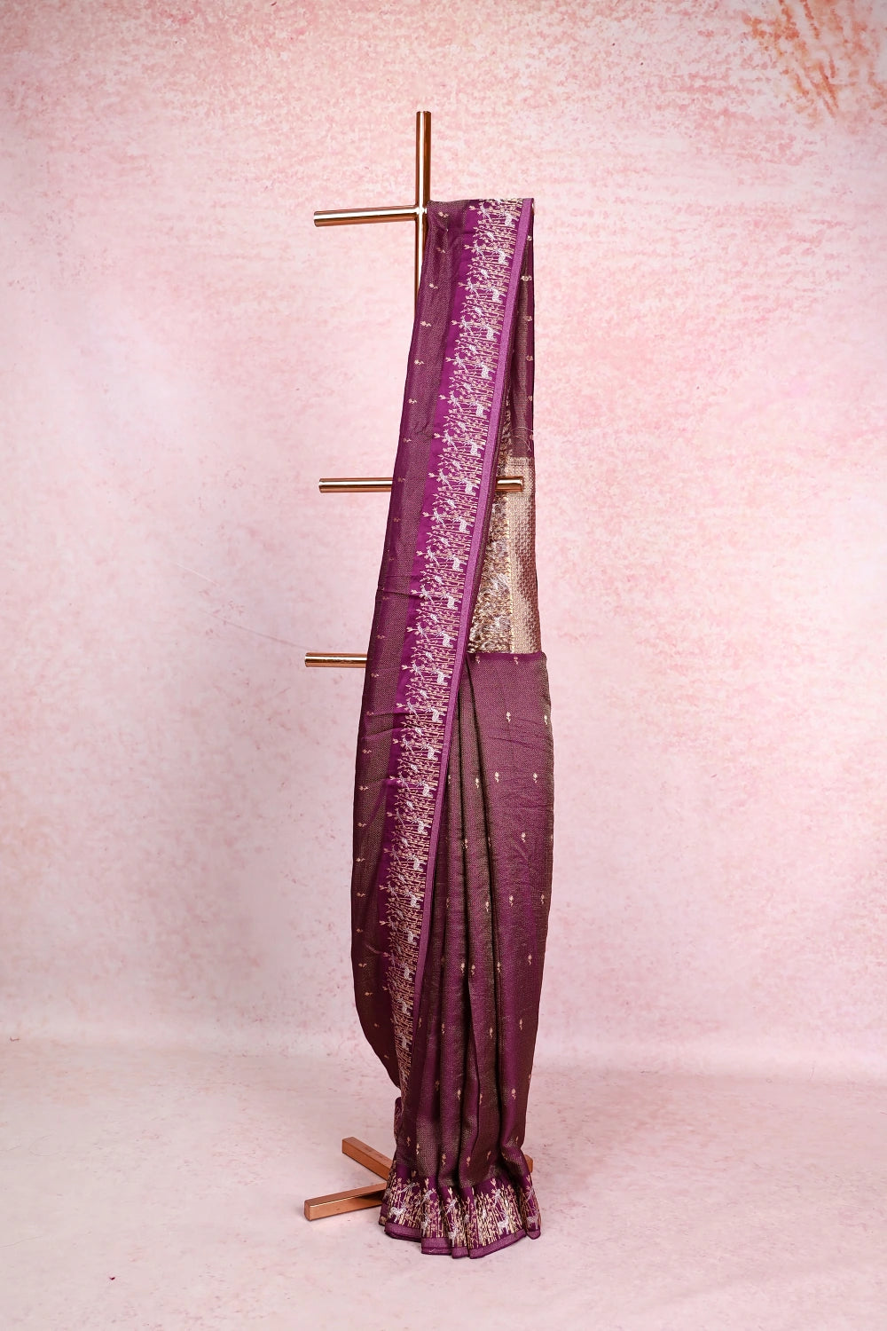 Purple Banarasi Silk Saree
