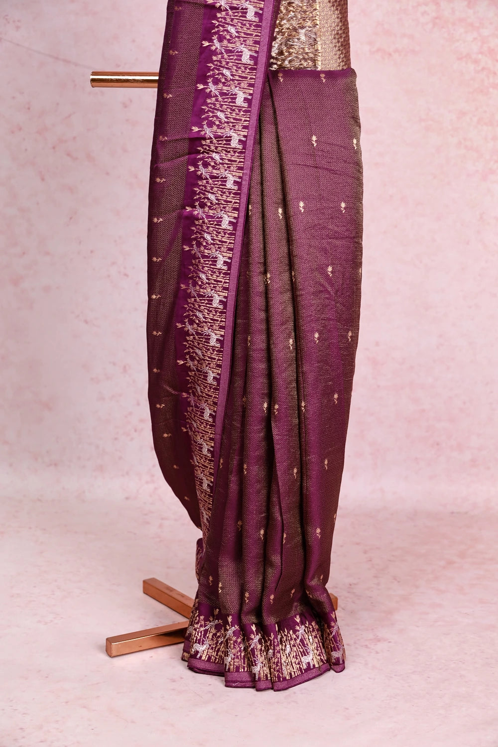 Purple Banarasi Silk Saree
