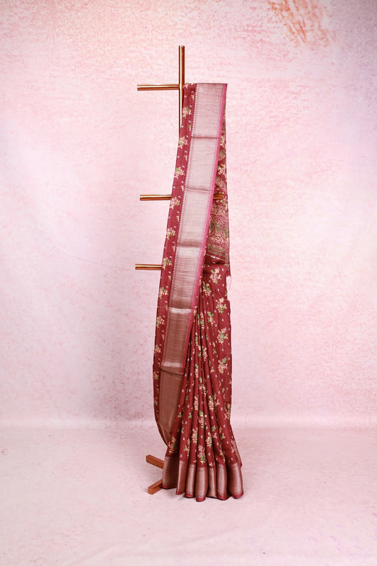 Purple Chiffon Saree
