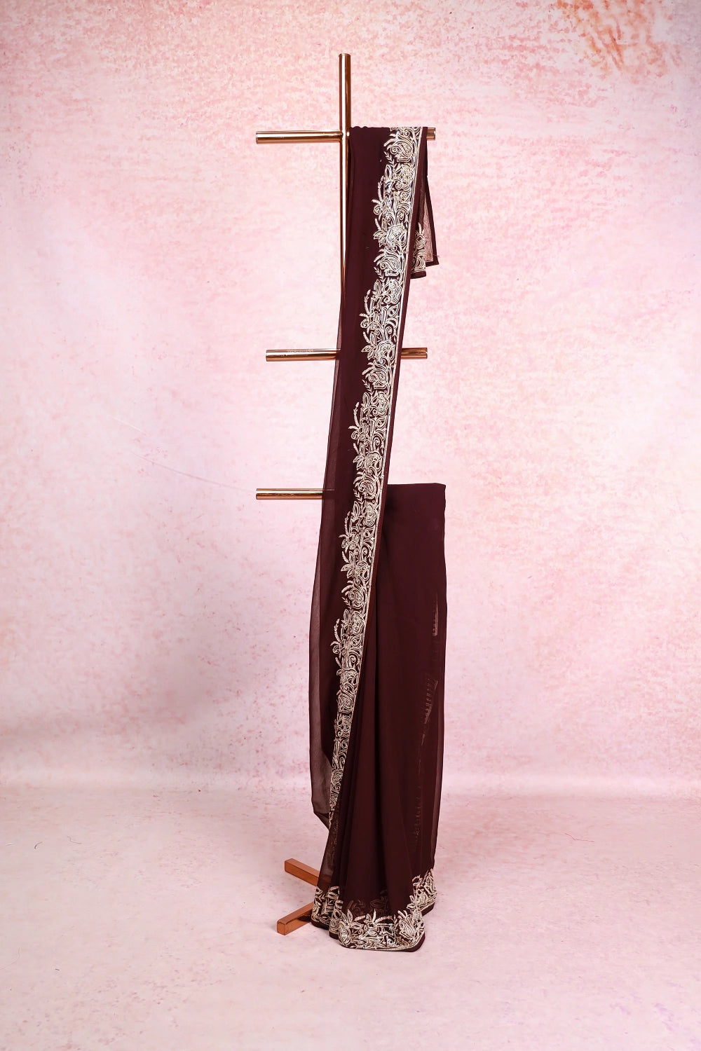 Purple Georgette Saree