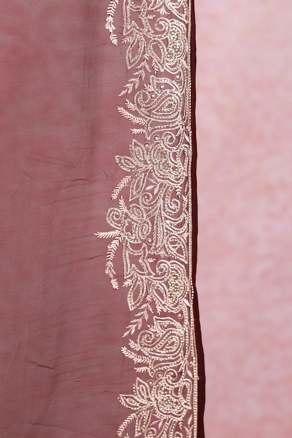 Purple Georgette Saree