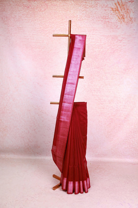 Purple Jute Banarasi Saree