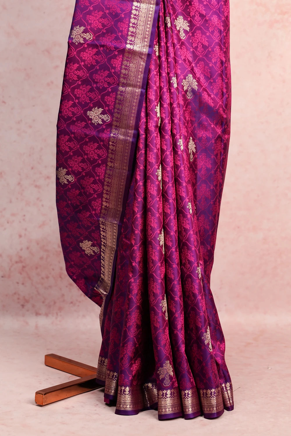 Purple Kancheepuram Soft Silk Saree