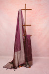 Purple Semi Jute Saree