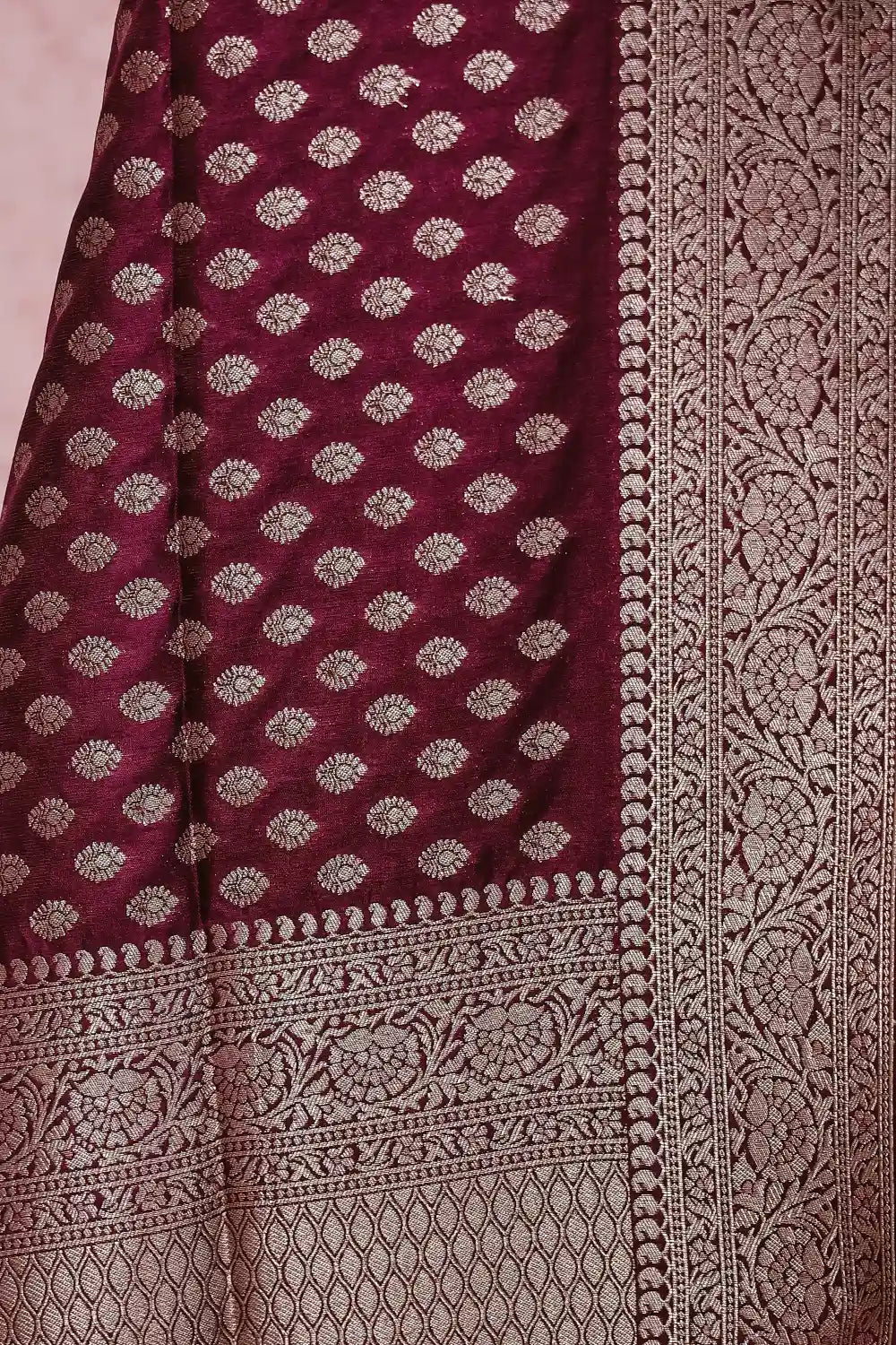 Purple Semi Jute Saree