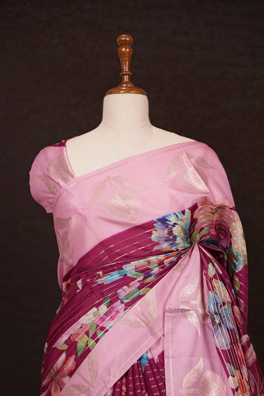 Purple Semi Tussar Saree - Seematti