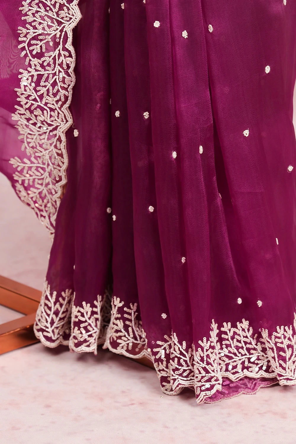 Purple Tissue Organza Saree