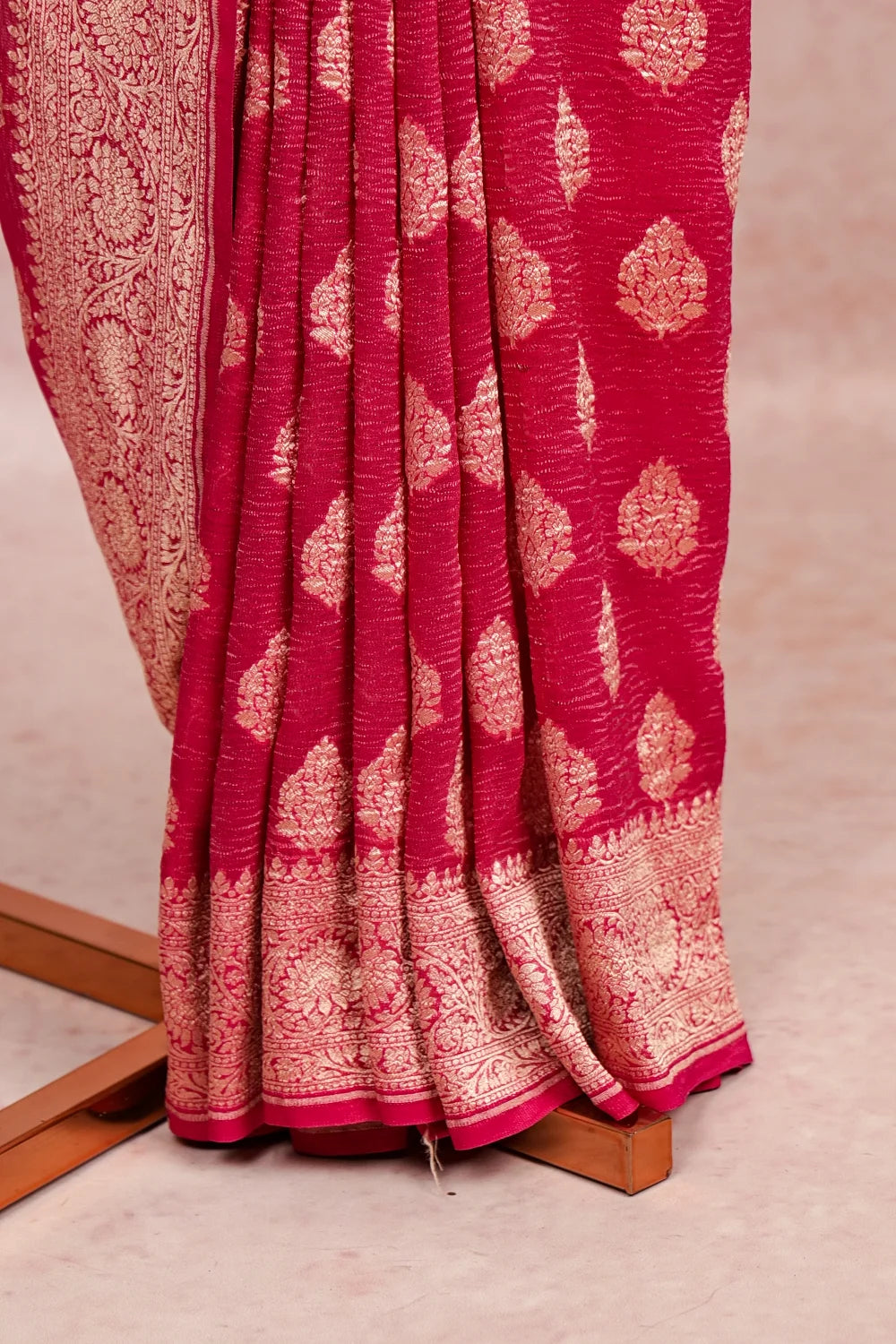 Rani Pink Banarasi Georgette Saree