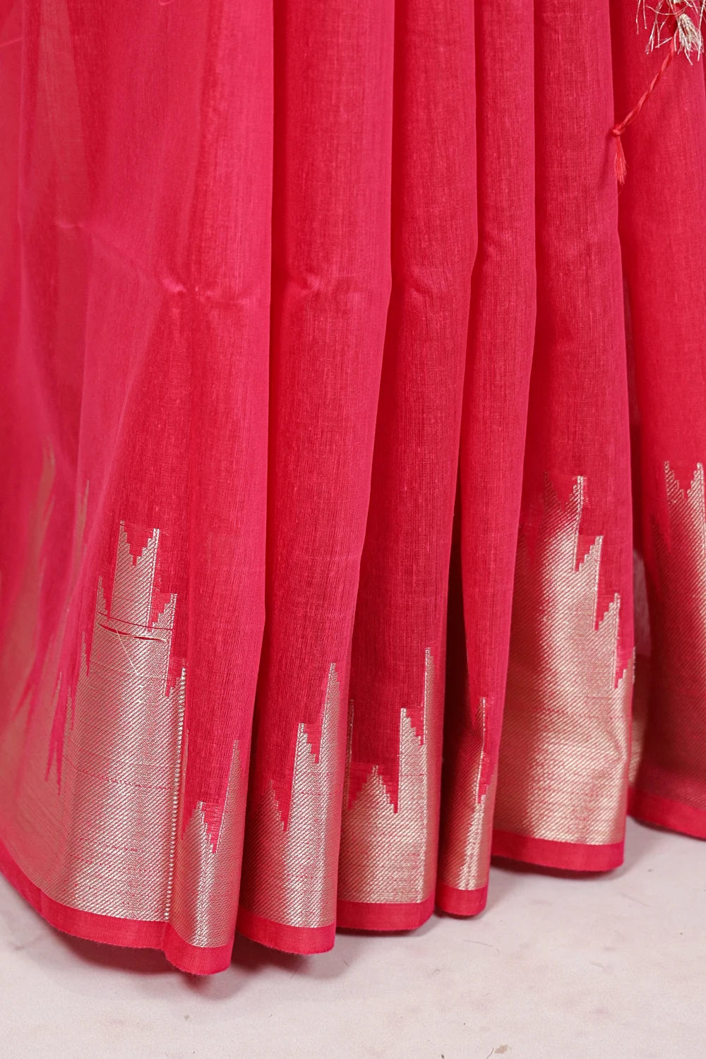 Rani Pink Cotton Saree