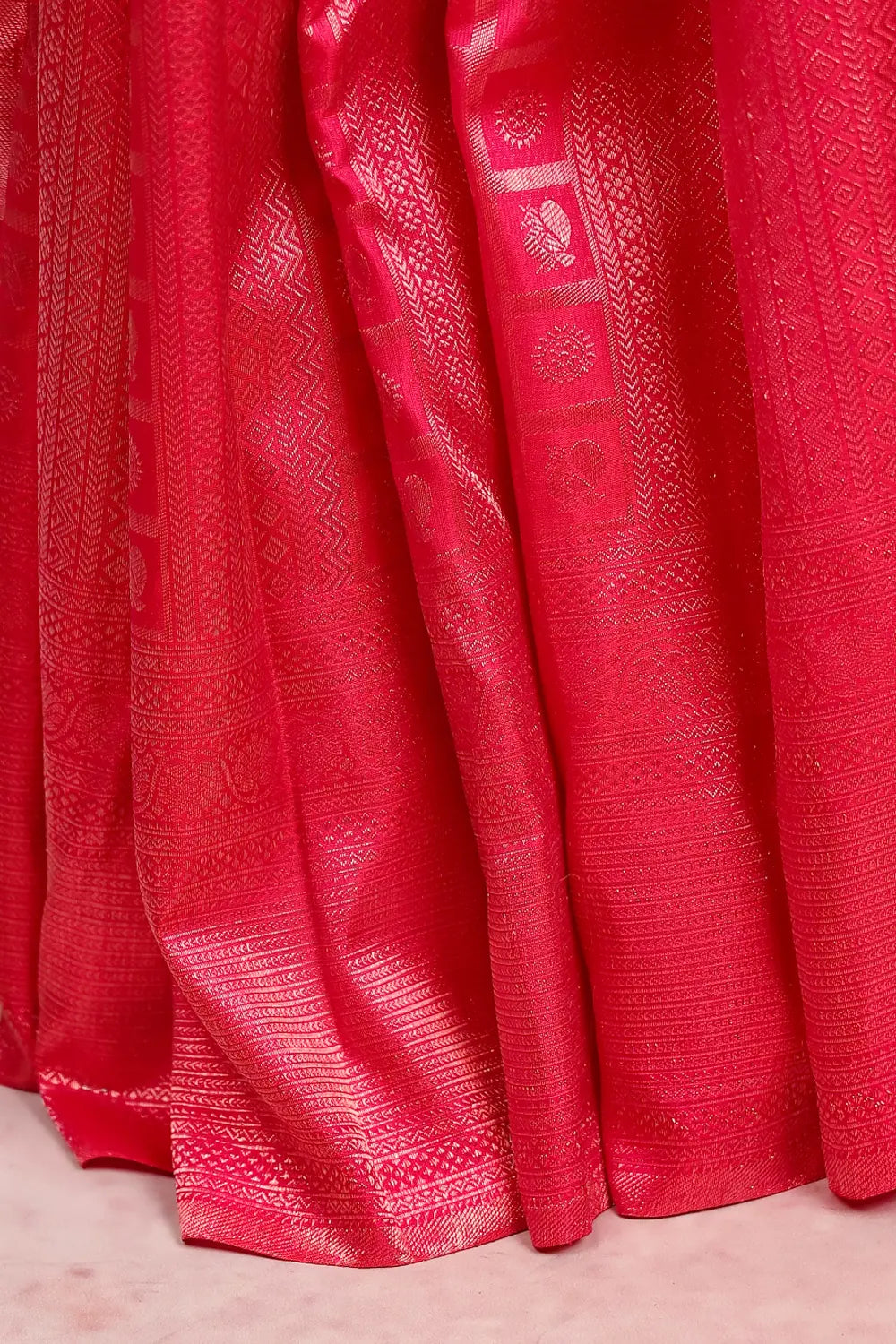 Rani Pink Kancheepuram Silk Saree