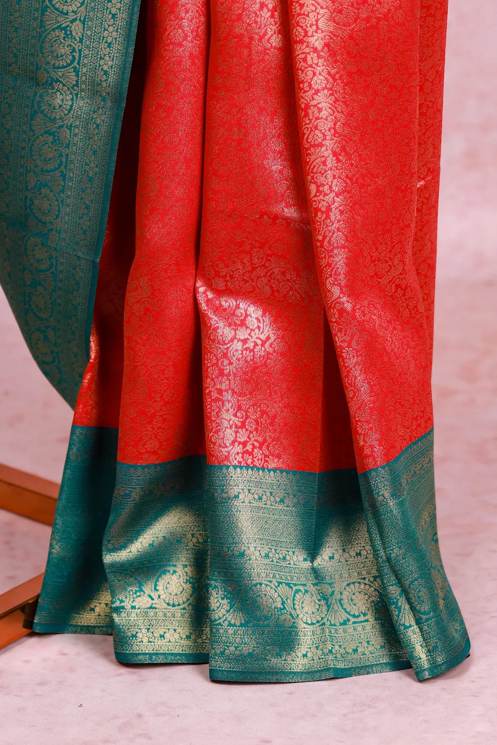 Rani Pink Semi Tissue Saree