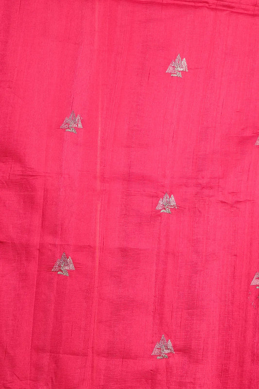 Rani Pink Semi Tussar Saree