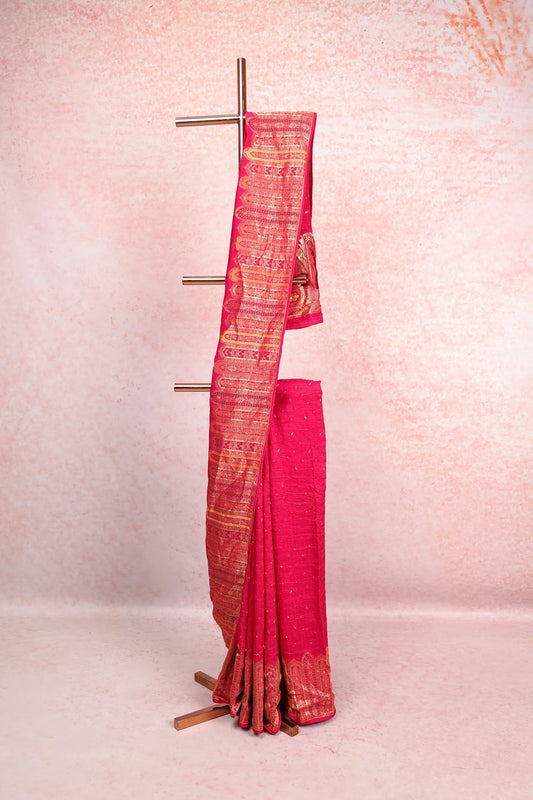 Red Bandini Saree