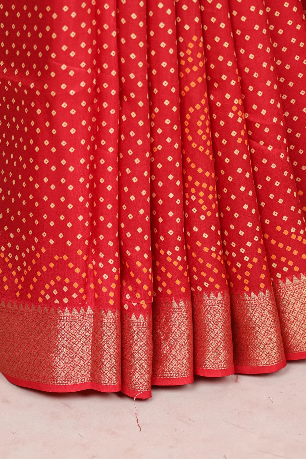 Red Chanderi Saree