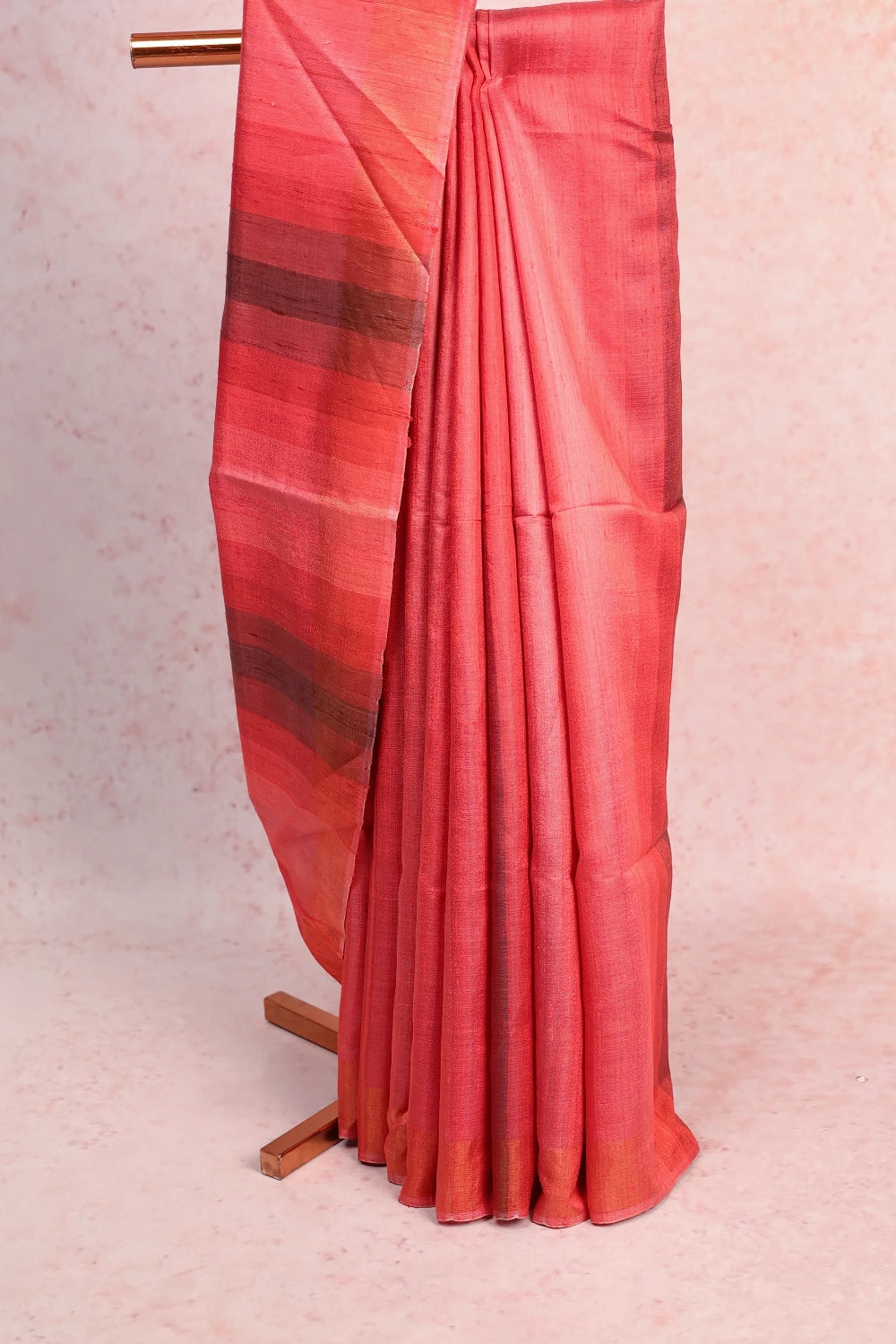 Red Jute Silk Saree
