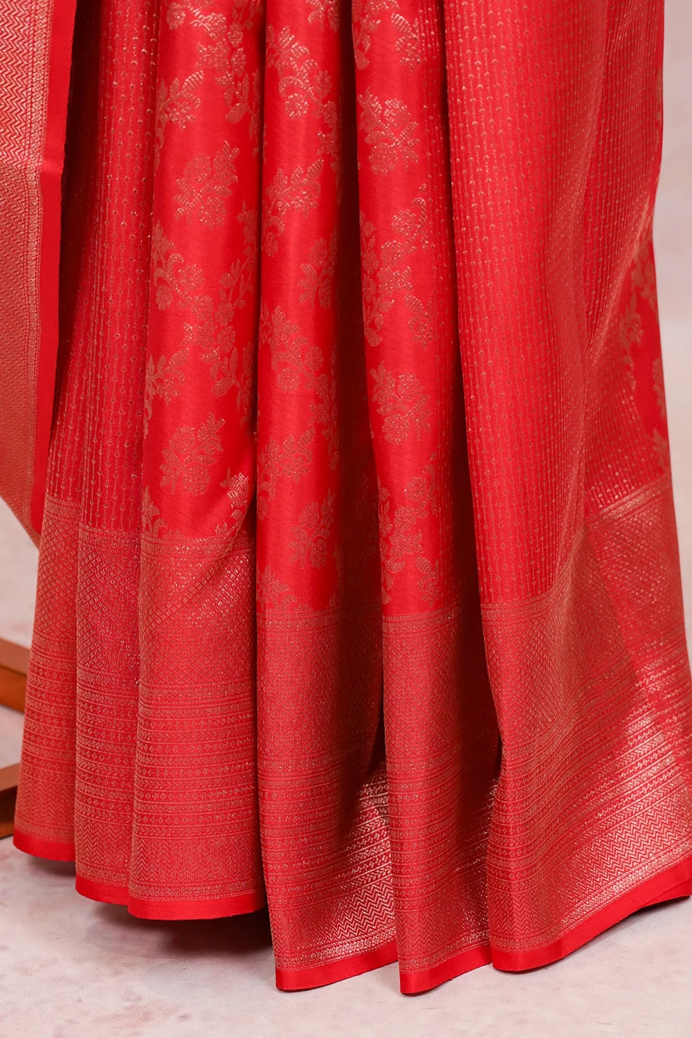 Red Kancheepuram Silk Saree - Seematti