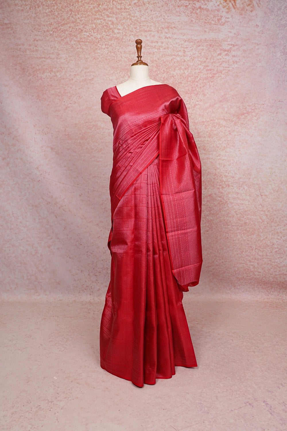 Red Kancheepuram Silk Saree - Seematti