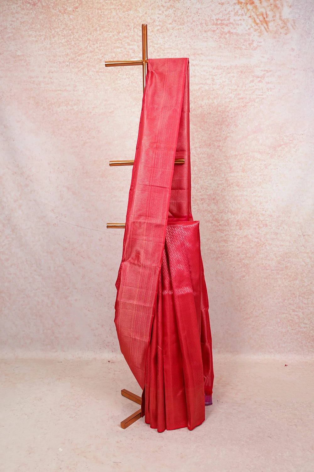 Red Rose Kancheepuram Silk Saree - Seematti