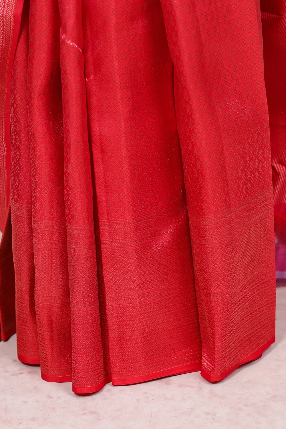Red Rose Kancheepuram Silk Saree - Seematti