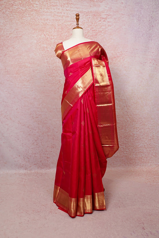 Red Rose Kancheepuram Silk Saree - Seematti